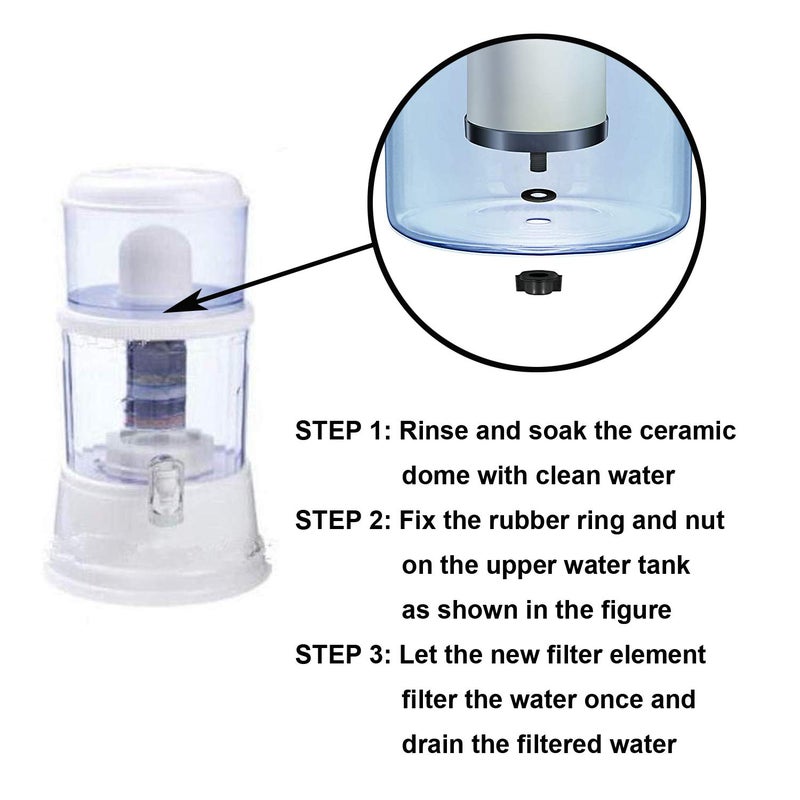 Huining Ceramic Dome Filter, Replacement for Water Pre-Filtration Unit, 0.15 to 0.5 Micron, Household Water Bucket Filtration System (4pcs) - Image 3